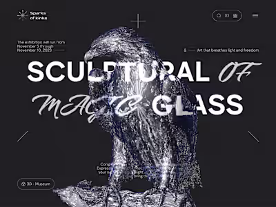 Sparks of Kinks website glass sculpture concept