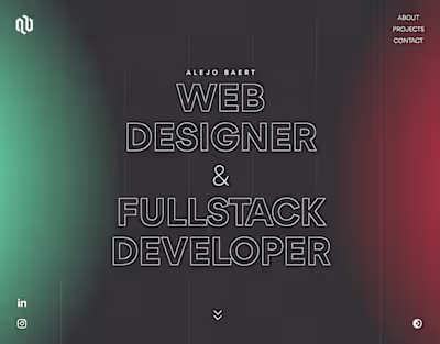 Portfolio Design - Alejo Baert