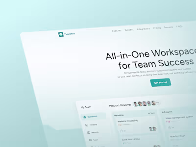 Flowence - Team Productivity Tool : Landing Page