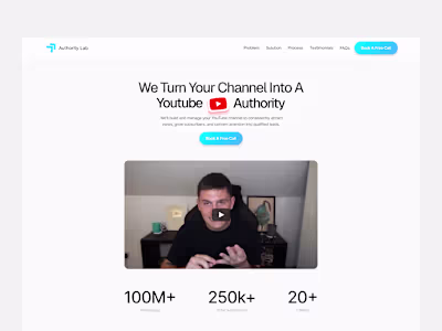 Landing Page Design & Development for Authority Lab