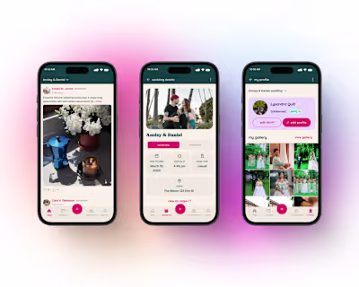 Product Definition & UI/UX Design for Wedding PWA