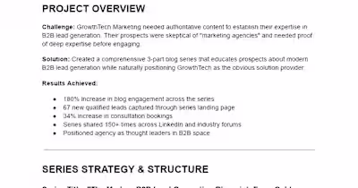 B2B Lead Generation Blog Series