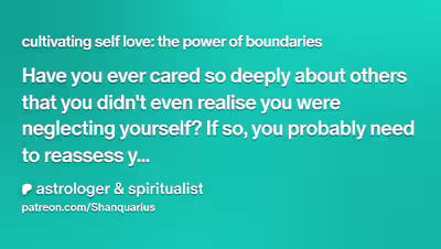 cultivating self love: the power of boundaries