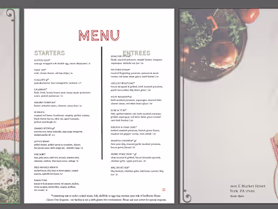 Menu/Poster Creation