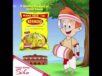 2D Animated Social media Post for Keekoo Noodles