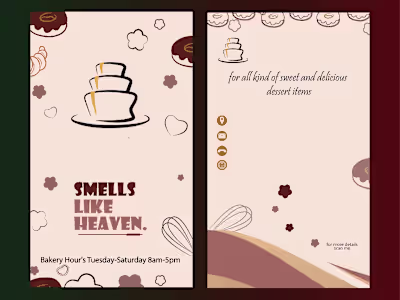 card for a bakery