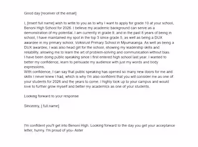 An example of a more professional writing format