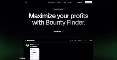 Bounty Finder Landing Page