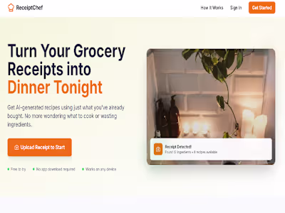 ReceiptChef - Turn Your Grocery Receipts into Dinner Tonight