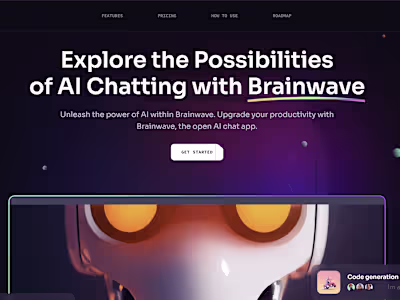 AI-powered SaaS landing page