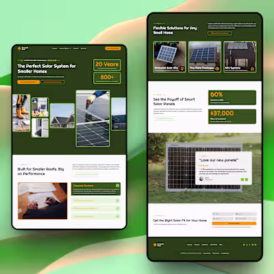 Compact Solar 🏘️ | Small Homes Solar Website Design
