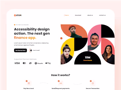 Click Payment App- Landing Page Design