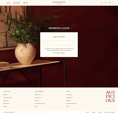 Auspicious Living - Subscription Journey