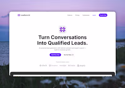 Leadform AI - AI software company design