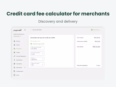 Credit card fee calculator  for merchants
