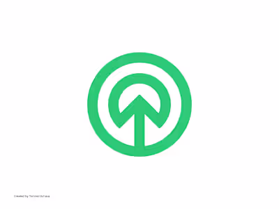 Minimalist Tree Logo – Green Circular Nature Symbol