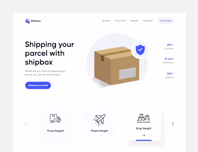 Shipbox_Shipment landing page