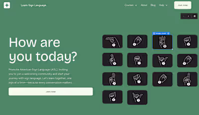 Learn Sign Language (still in concept dev). Just need to fig...