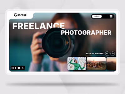 Stunning Interactive One-Page Photographer Website