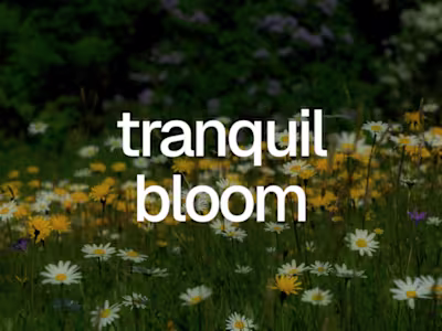 Tranquil Bloom — Immersive Audio & GSAP Animations
