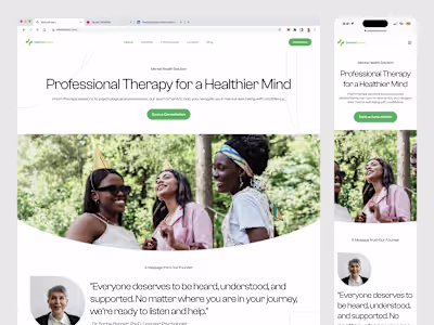 MentalHeart - Mental Care Landing Page