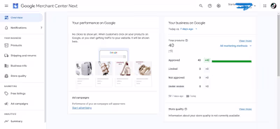 Google Merchant Center Fresh Approval