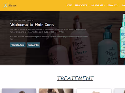 Hair Care Website