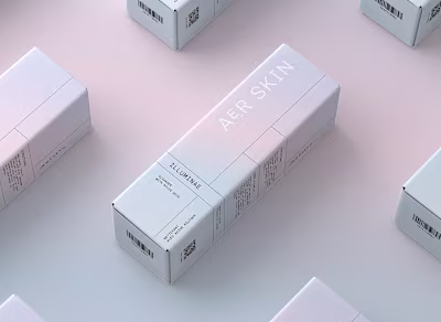 Clean & Modern Skincare Box Packaging Design