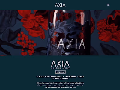 AXIA Spirits | Homepage Development On Shopify With Replo