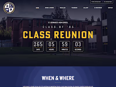 Website design for School College Reunion