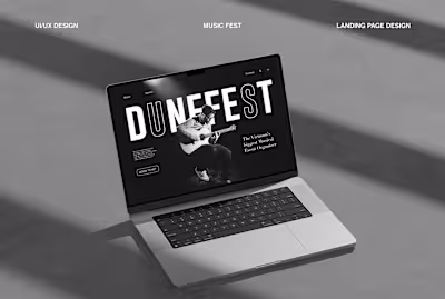 Music Fest Web Page Design on Behance