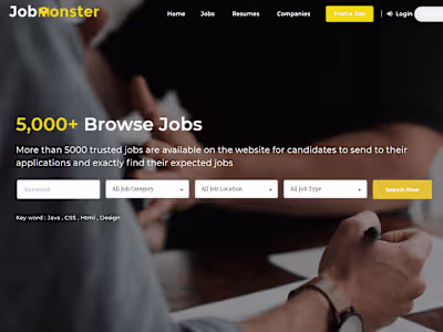 Job Portal Website Modern Design