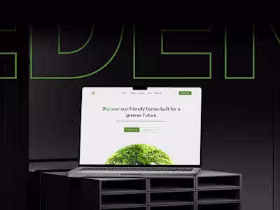 Eden: Eco-friendly Real Estate Landing Page Design