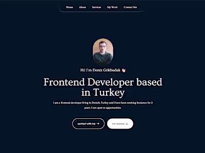 Deniz Gökbudak - Frontend Developer Portfolio