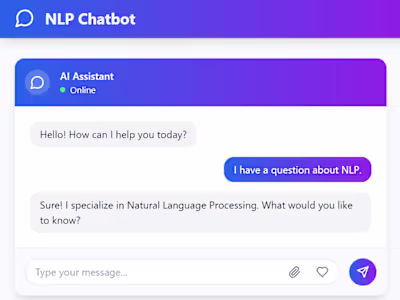 Intelligent Chatbot with NLP