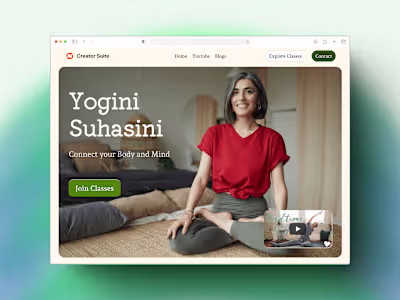 Wellness Instructor Website Template for creatorsuite.co