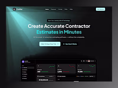 AI Estimate for Contractor – Landing Page