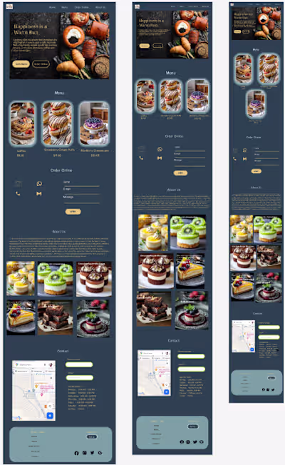 Bakery Website Design