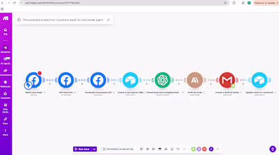 Personalized emails from Facebook leads for real estate agent