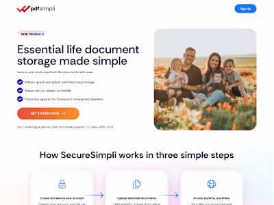 Secure Document Storage Platform Design for SecureSimpli