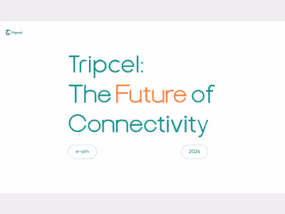 Tripcel Pitch Deck| UI|UX|Pitch Deck| Design