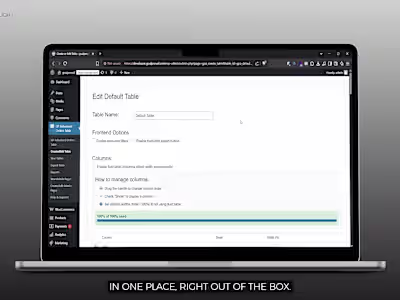 📘 Plugin Walkthrough – Advanced Orders Table