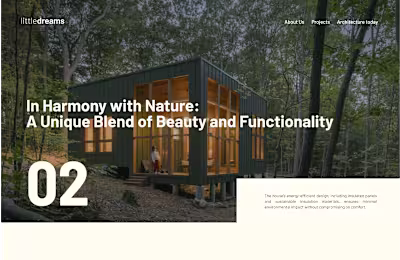 WebDesign for Small Houses