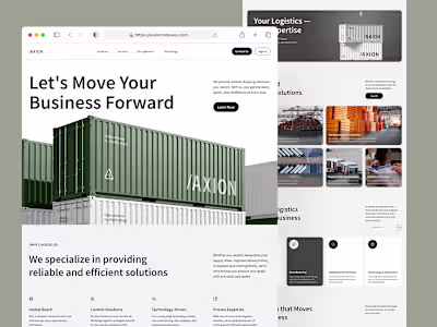 Logistics Company Website – Minimalist Design & Development