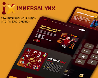 ImmersaLynx: Interactive Gaming Portfolio Website