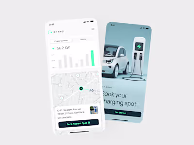 Chargi - Electric Charging Mobile App UI UX Design