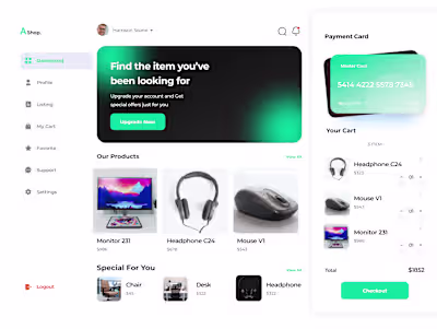 Designing an Impressive Web E-commerce Dashboard
