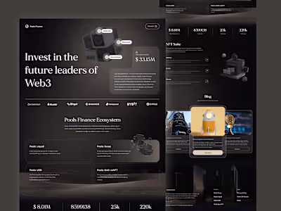 Crypto Project Landing Page Design