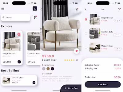 Furniture Explorer and Shopping App