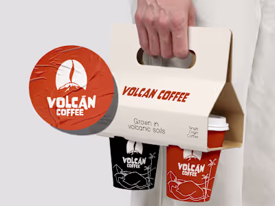 Volcan Coffee Logo & Brand Identity
